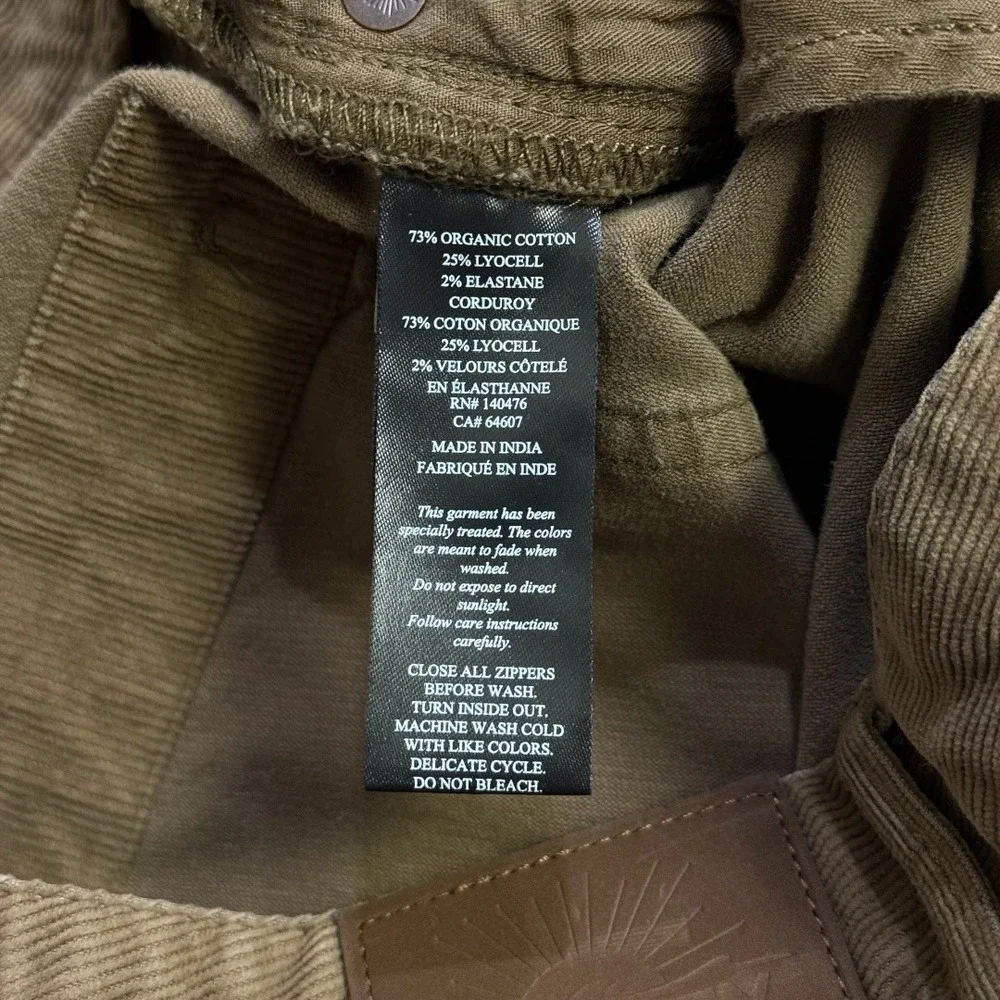 Faherty Brand Mens Brown‎ Organic Cotton Stretch Corduroy 5-Pocket Pants Size 32